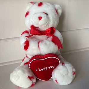Build A Bear Red Hearts Engagement Plush Bear PLUS Pillow for Hiding a Gift Ring